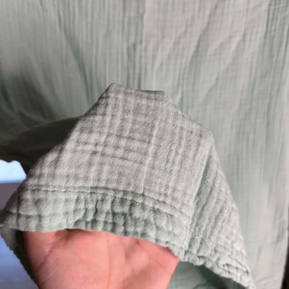 Eileen Fisher Crinkle Gauze Top Mint Green